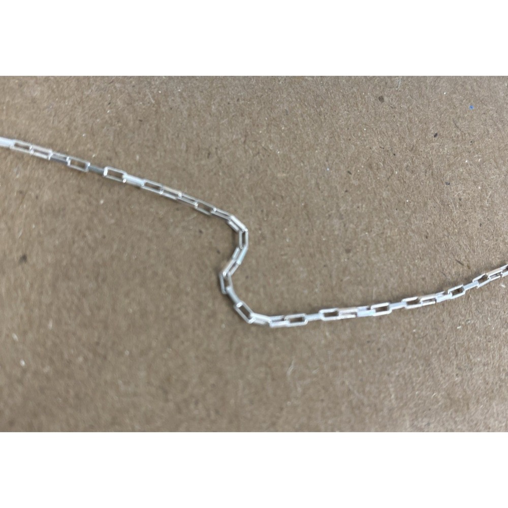 .925 Sterling Silver wide Box Chain Necklace layering 16 inch DESIGNER BRAND NEW - Picture 4 of 5